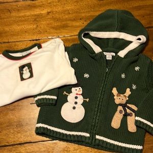 Green Christmas Sweater Set